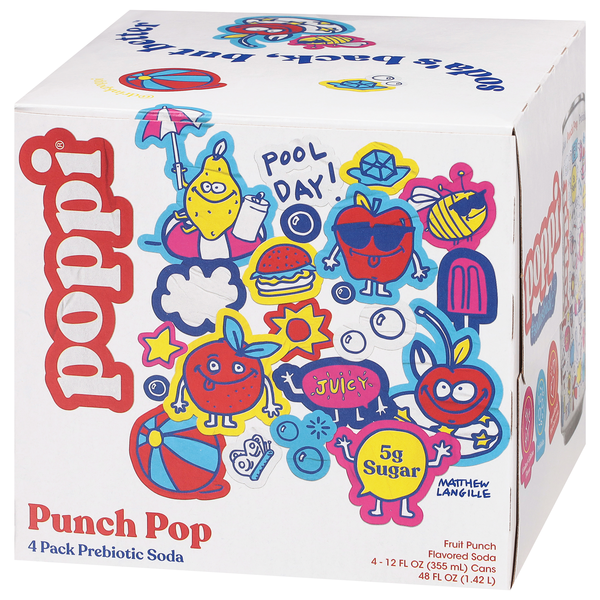 ぼぼ Poppi Punch Pop Prebiotic Soda, 4 Pk | Hy-Vee Aisles Online
