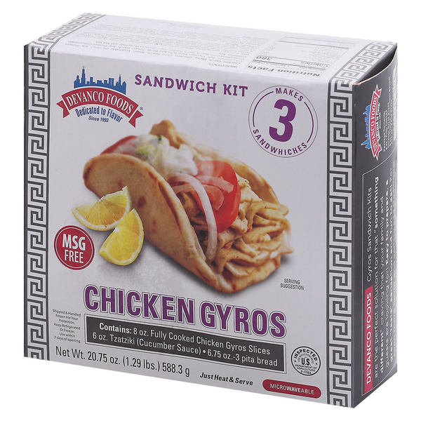 Devanco Foods Chicken Gyros Sandwich Kit 1 ea | Hy-Vee Aisles Online ...