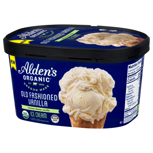 Aldens Organic Old Fashioned Vanilla Ice Cream 1.5 qt | Hy-Vee