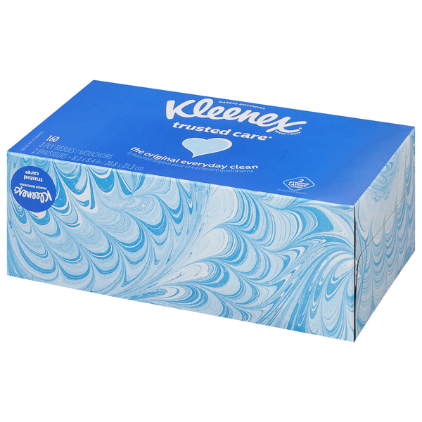 Kleenex Trusted Care Facial Tissues - 2-Ply, 160 ct