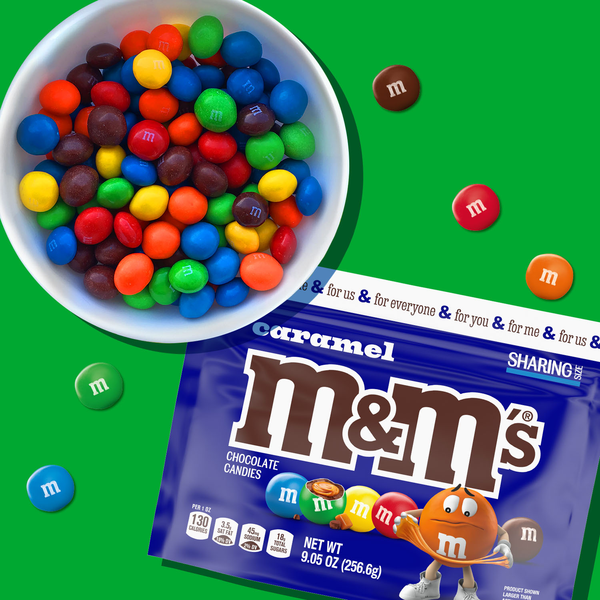 M&M'S Caramel Milk Chocolate Candy, Sharing Size, 9.05 oz Bag | Hy