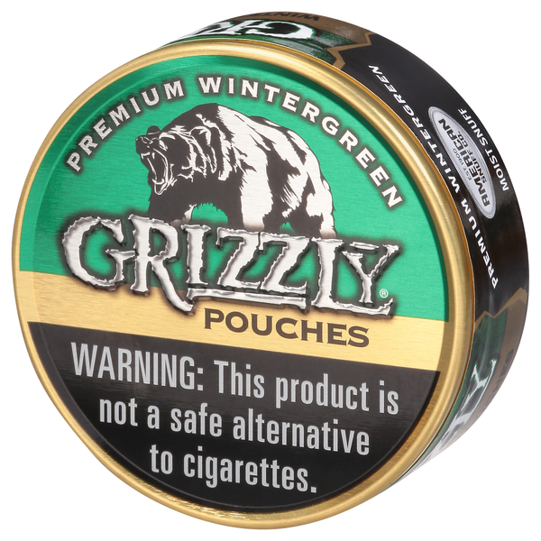 Grizzly Pouches Premium Wintergreen Snuff 0.84 oz