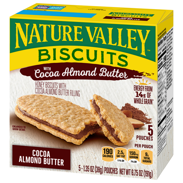 Nature Valley Biscuits with Cocoa Almond Butter 5-1.35 oz Pouches