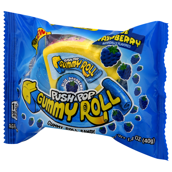 Roll Up Blue Raspberry Push Pop Blue Raspberry Gummy Roll 1.4 oz | Hy-Vee Aisles Online ...