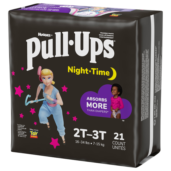 Huggies Pull-Ups Night Time <br>Training Pants - Girls ,<br> 2t-3t ,  123/Case <br> Huggies