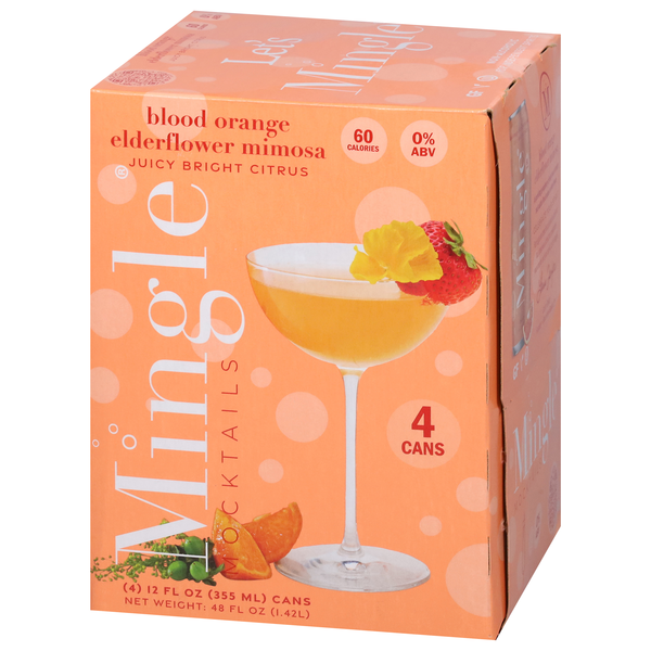 Mingle Mocktails, Blood Orange Elderflower Mimosa 4Pk | Hy-Vee