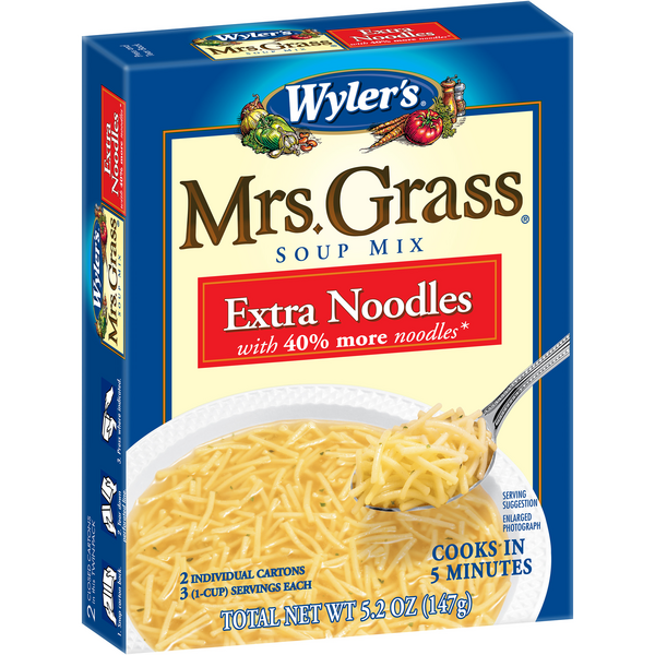 詩「糧」 Wyler's Mrs. Grass Extra Noodles Soup Mix 2Ct | Hy-Vee Aisles