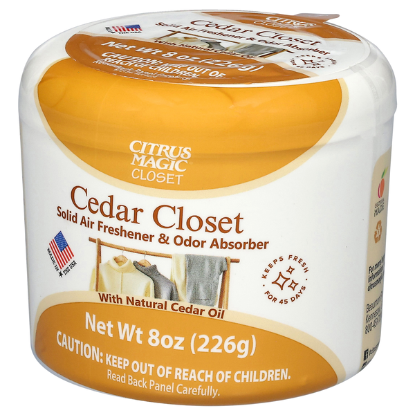 Citrus Magic Cedar Closet Solid Air Freshener & Odor Absorber 8 oz | Hy ...