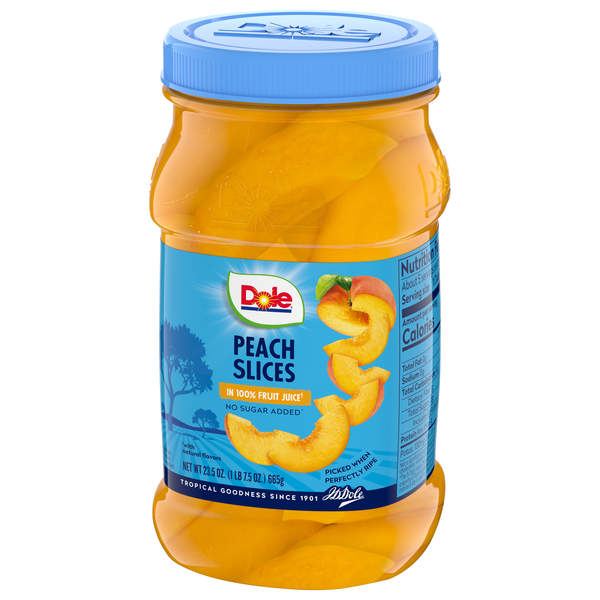 Dole Yellow Cling Sliced Peaches In 100% Fruit Juice | Hy-Vee