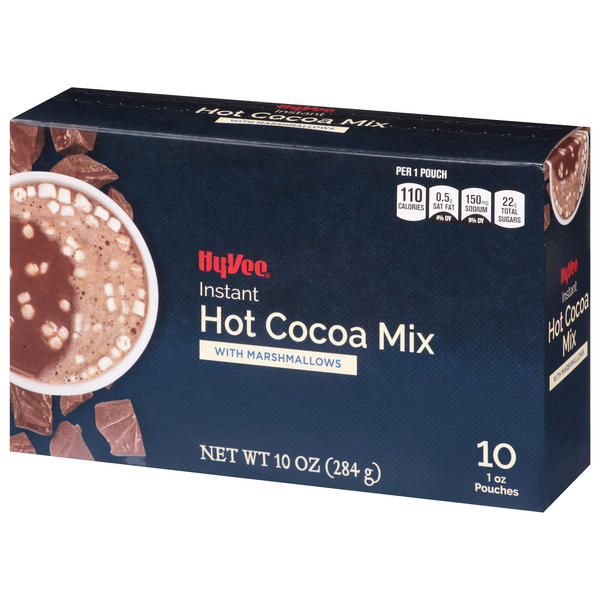 Hy-Vee Instant Hot Cocoa Mix with Marshmallows 10-1 oz Pouches