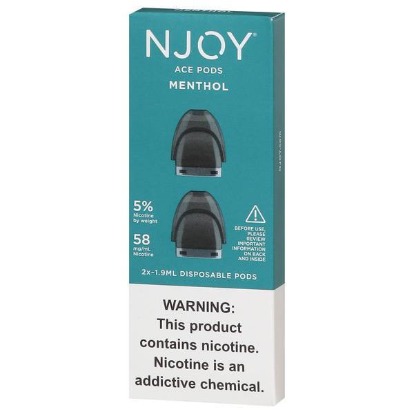 Njoy Ace Pods, Menthol, 5%, 2Ct