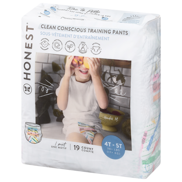 Honest Training Pants, Lets Color, 4T-5T (38+ Lbs)