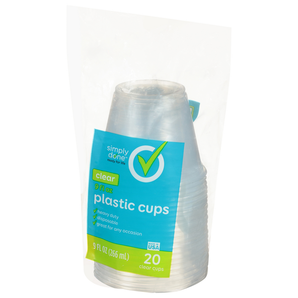 Simply Done Clear 9Oz Plastic Cups