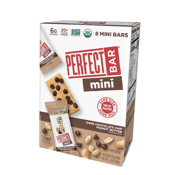 Perfect Bar, Mini Dark Chocolate Chip Peanut Butter Protein Bar ...